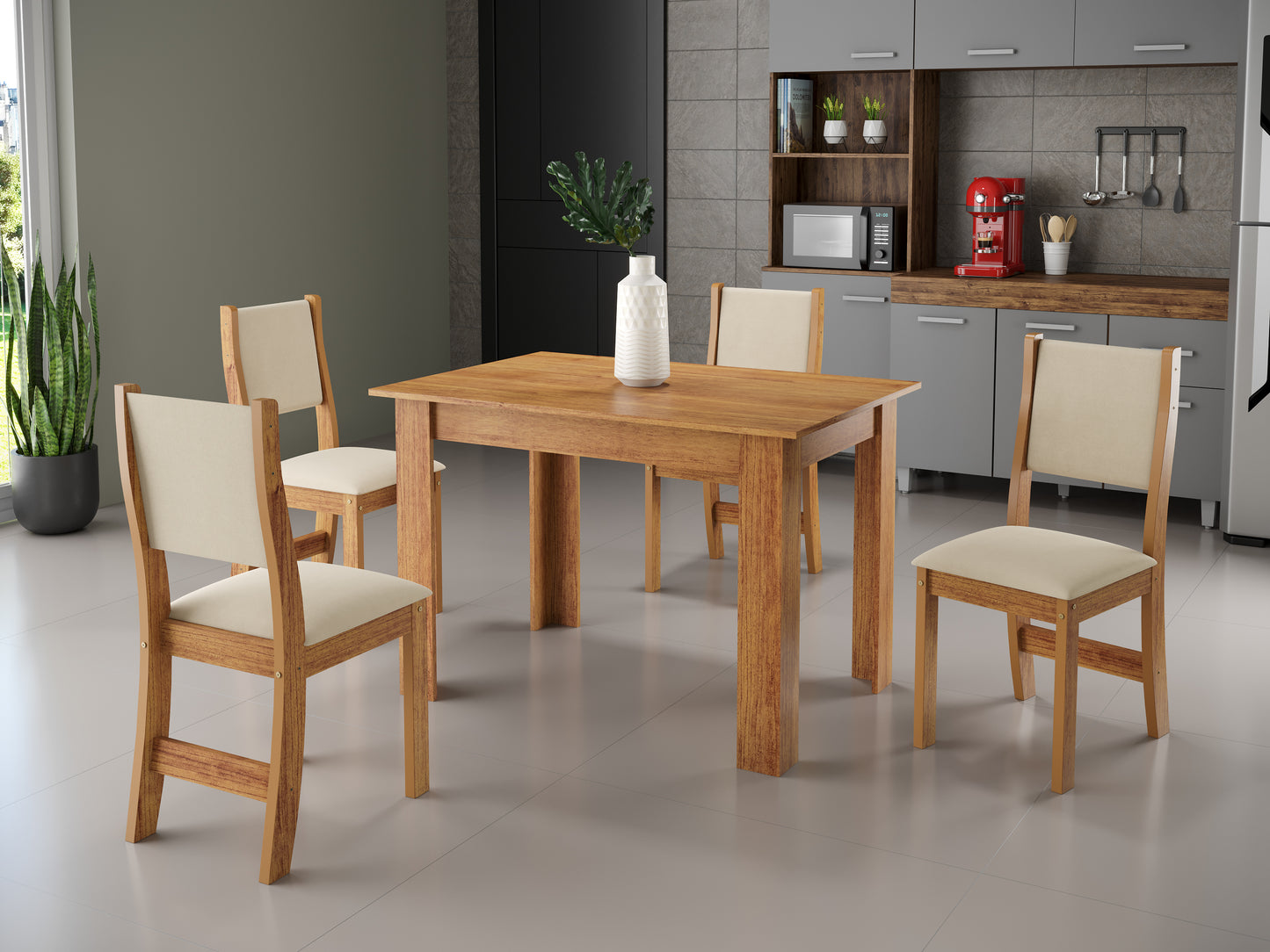 Juego de Comedor 4 personas rectangular Palace