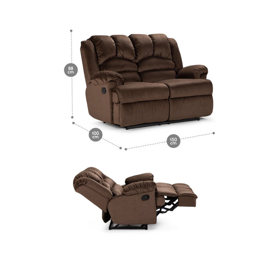 Sofá 2 Cuerpos Reclinable Jarrie Tela Chex Manual Rosen