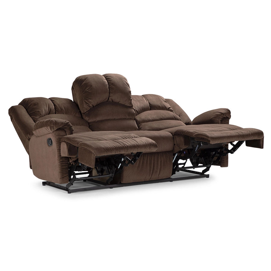 Sofá 3 Cuerpos Reclinable Jarrie Tela Chex Manual Café Rosen
