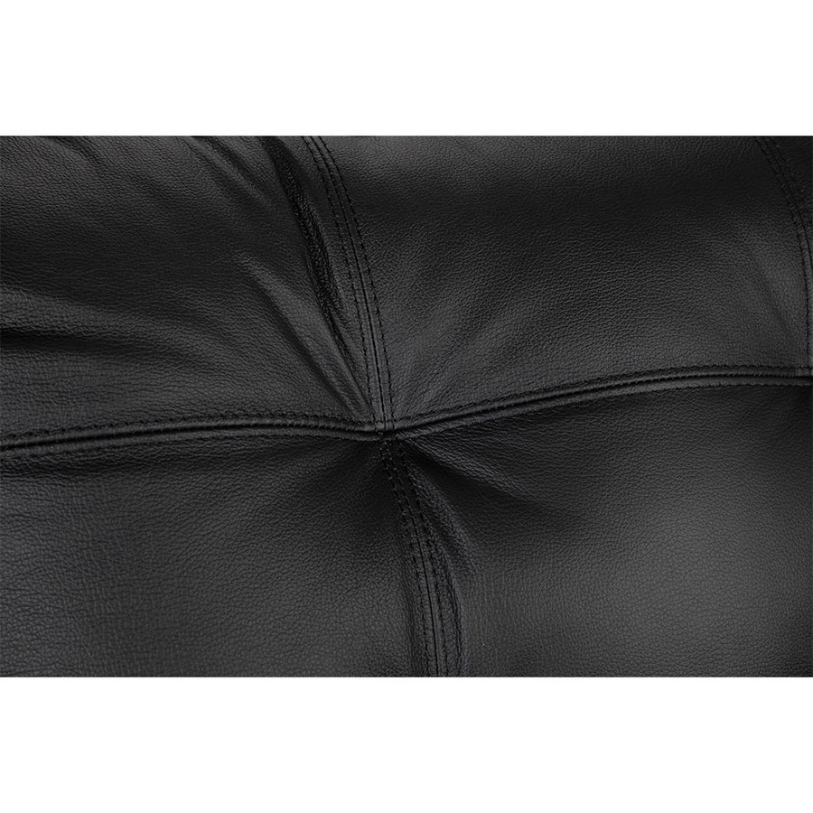 Sofá 2 Cuerpos Dali Cuero Negro Rosen