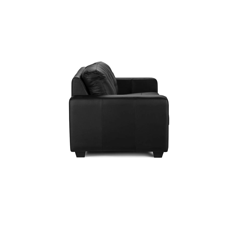 Sofá 3 Cuerpos Dali Cuero Negro Rosen