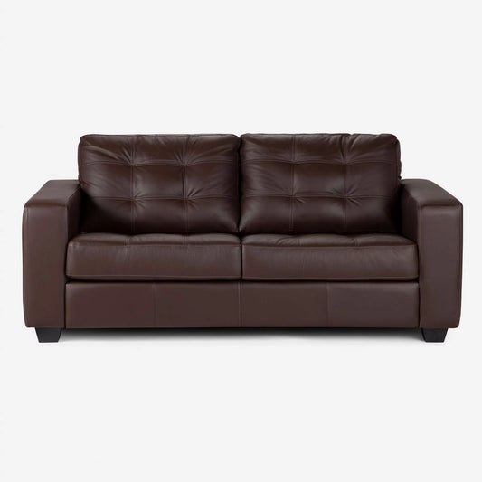 Sofá 2 Cuerpos Manet Cuero Marrón Rosen