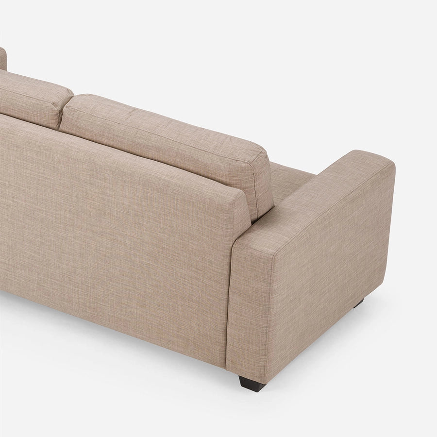 Sofá 3 Cuerpos Mira Tela Beige Rosen