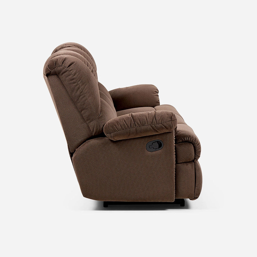 Sofá 3 Cuerpos Reclinable Arles Tela Manual Rosen