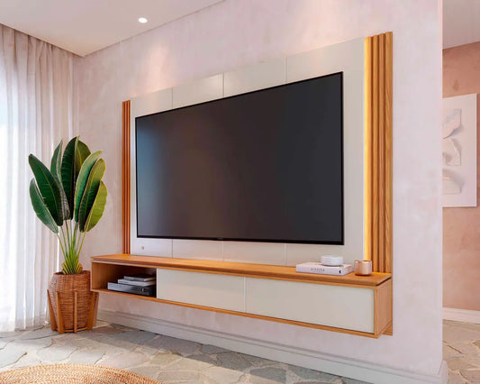 Panel TV 75" Loa Off White/Freijo Altavisión