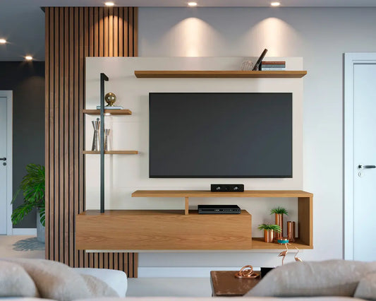 Panel TV 58" Maragogi Off White/Freijo Altavisión