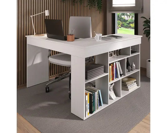 Escritorio Librero en L HO-2904 Blanco Altavisión