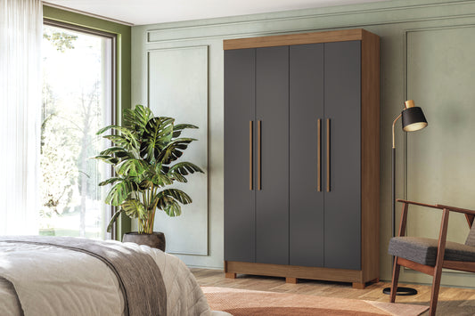Closet Sarandi 4 Puertas Jatoba / Grafito Altavision