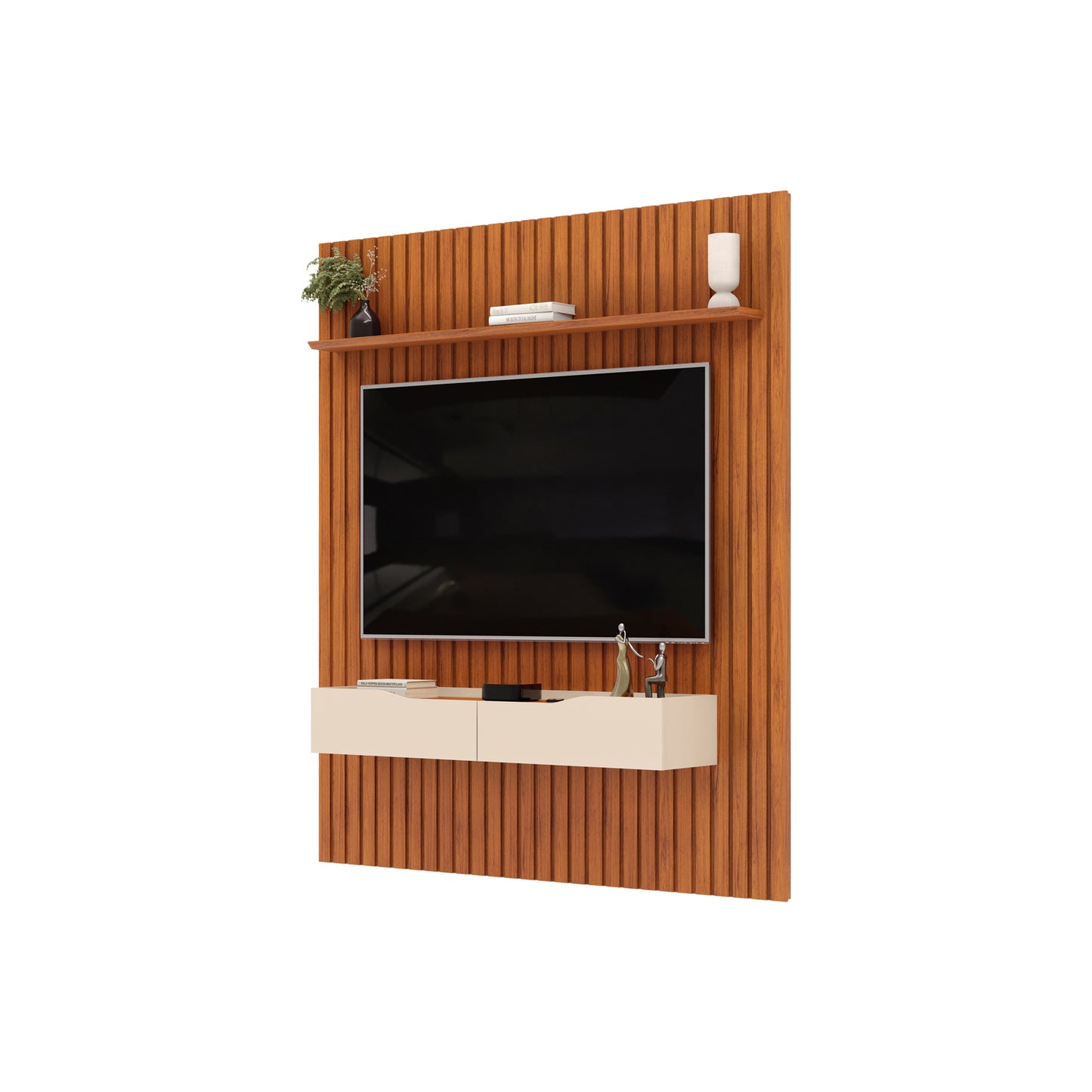 Panel Tv 65'' Practic Ripado Freijo Off White Altavisión