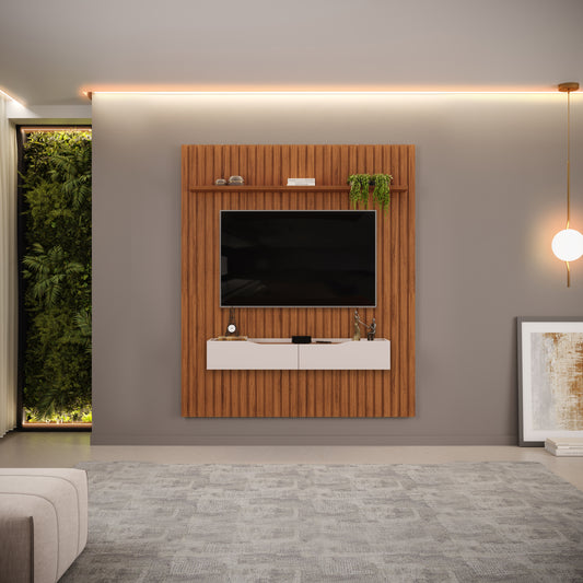 Panel Tv 65'' Practic Ripado Freijo Off White Altavisión