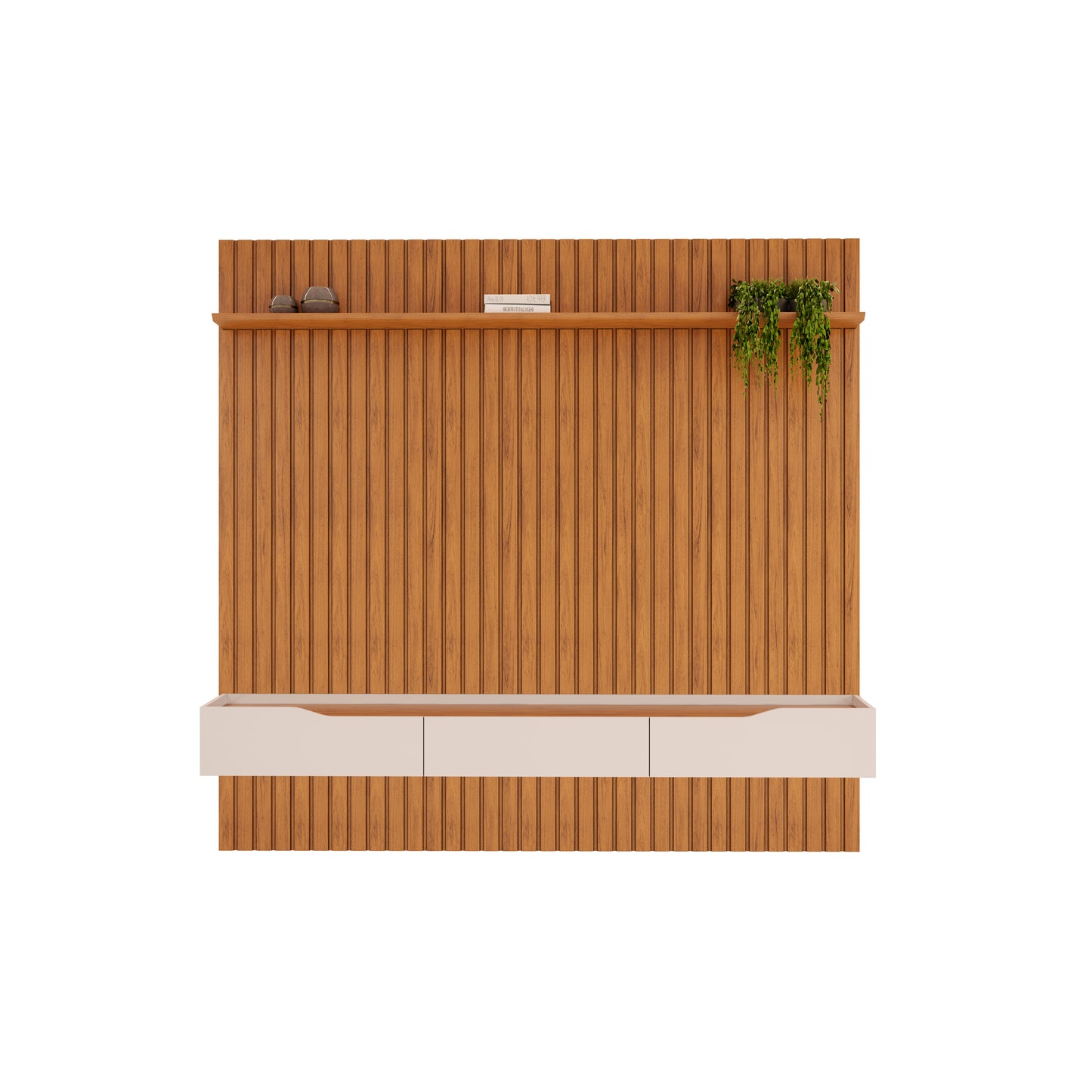 Panel Tv 75'' Practic Ripado Freijo Off White Altavisión