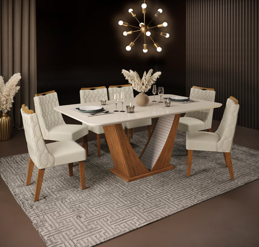 Comedor 6 sillas Dalila Blanco/Café Altavisión