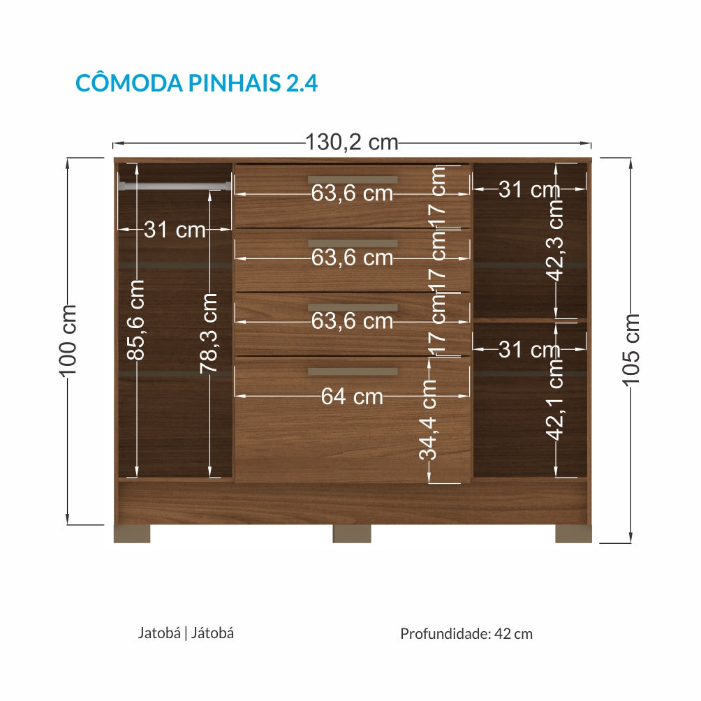 Cómoda Pinhais 2.4 Jatoba / Jatoba Altavision
