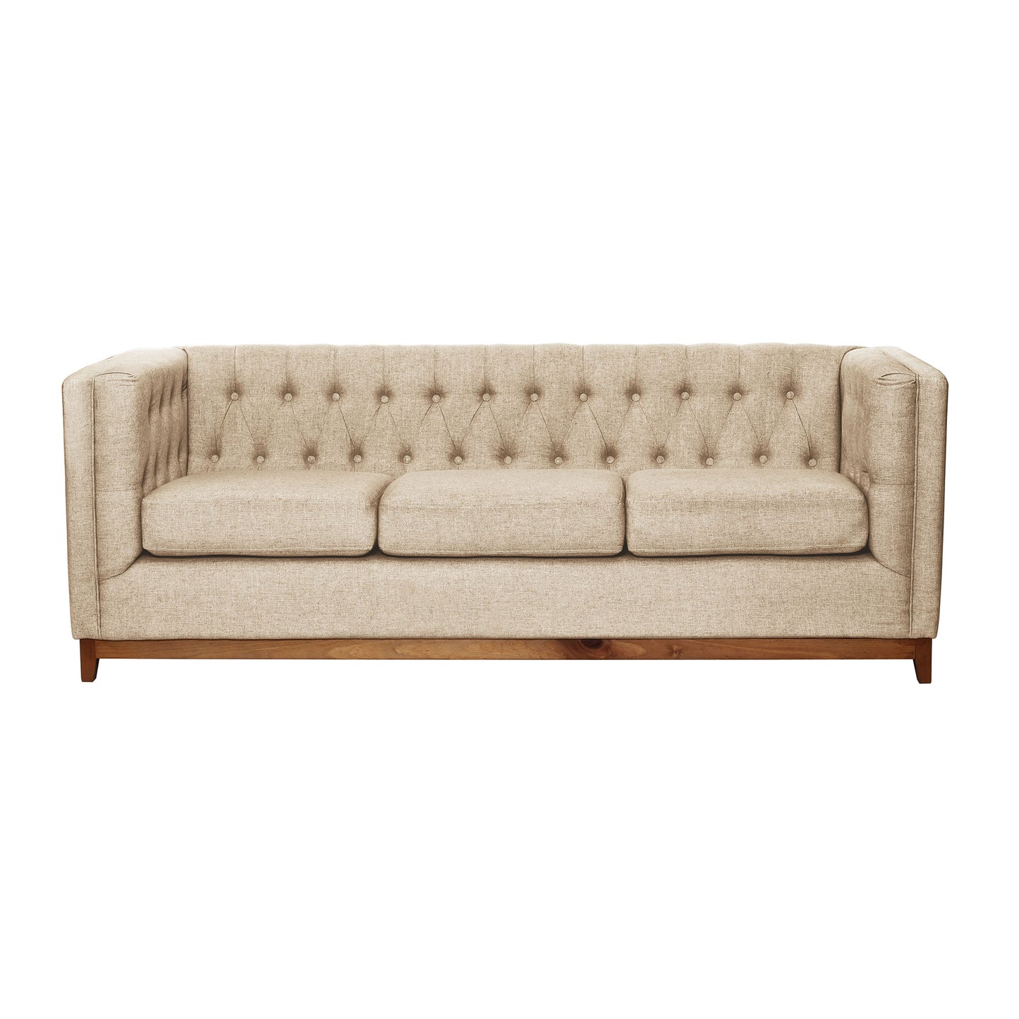 Sofá 3 Cuerpos Roma Lino Natural Latam Home