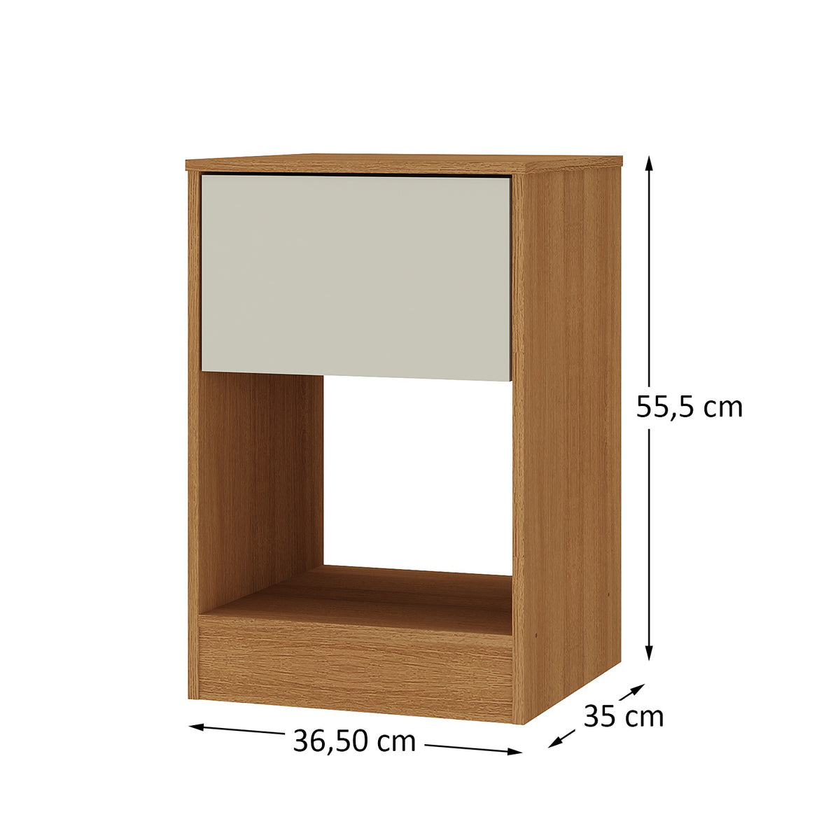 Velador IPE 1 Cajón Cinamomo/Off White Altavisión