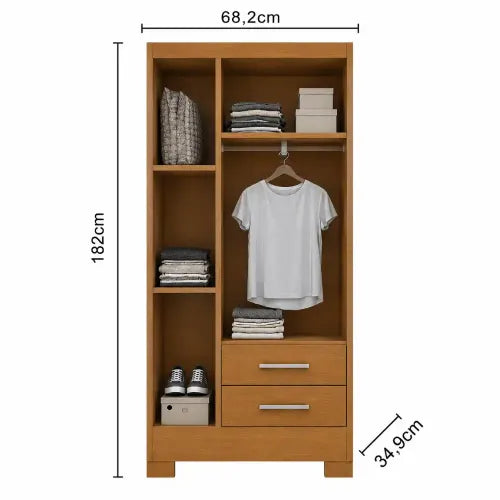 Closet 3 Puertas 2 Cajones Rio Grande Cinamomo Altavision