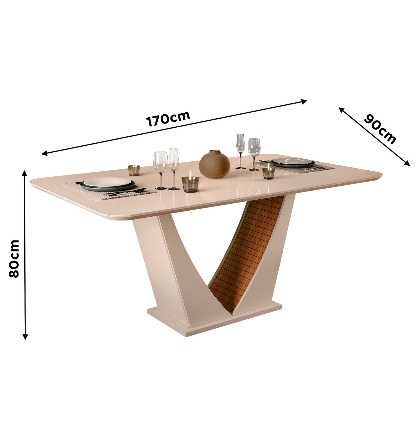 Comedor 6 sillas Dalila Blanco/Natural Altavisión