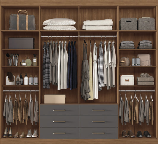 Clóset 8 Puertas 6 Cajones Grafito Master Altavisión