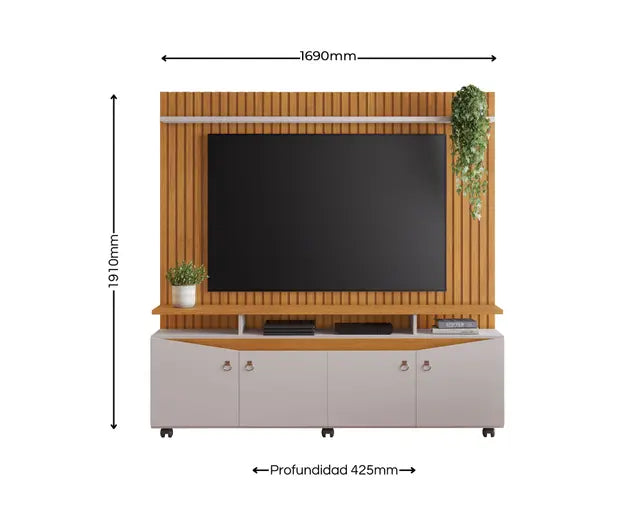 Home TV 65" Conceito Café Claro Off White Di Poretti