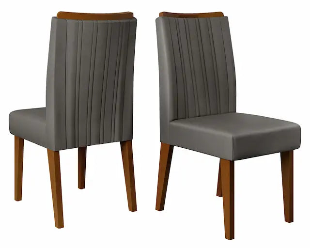 Comedor 6 sillas Celeste Blanco/Café/Gris Di Poretti