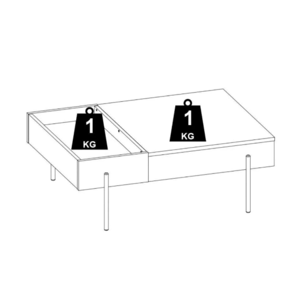 Mesa de Centro Leme Cinamomo/Off White Altavisión