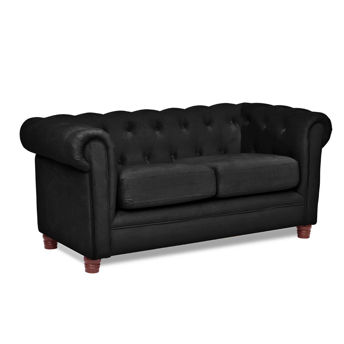 Sofá 2 Cuerpos Florencia Velvet Negro Latam Home