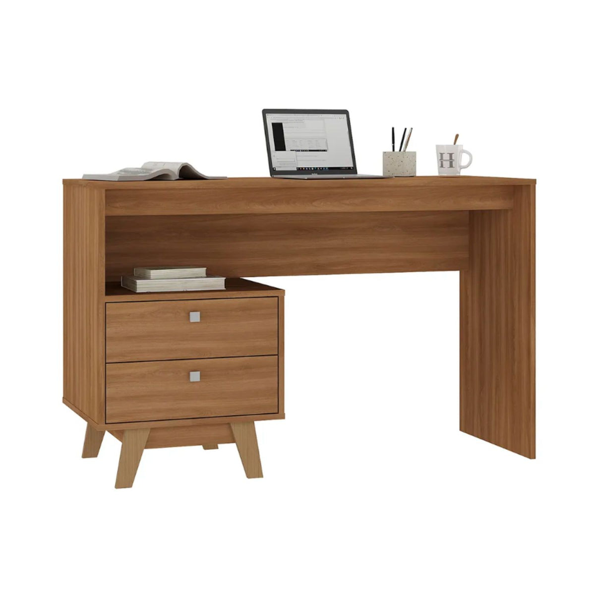 Escritorio Ellie 2 Cajones Cinamomo Di Poretti