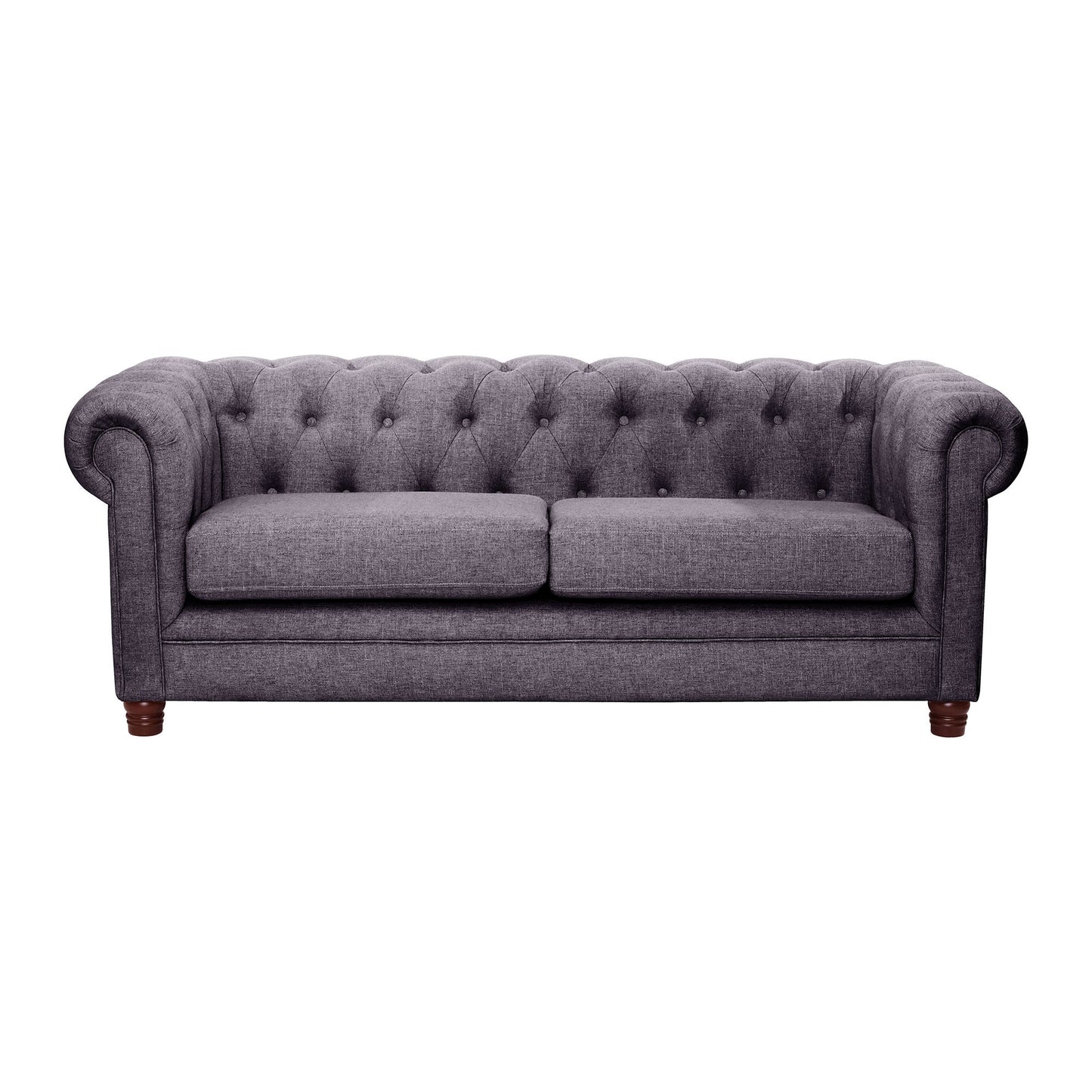 Sofá 3 Cuerpos Florencia Lino Gris Oscuro Latam Home