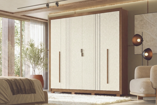 Closet 6 Puertas Miletto Jatoba/Arena Altavision