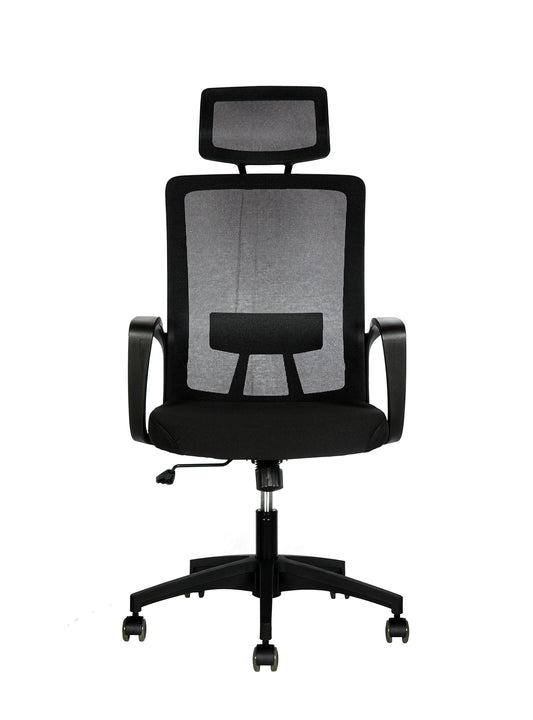 Silla de escritorio Happy Cabecera Negro One Sit