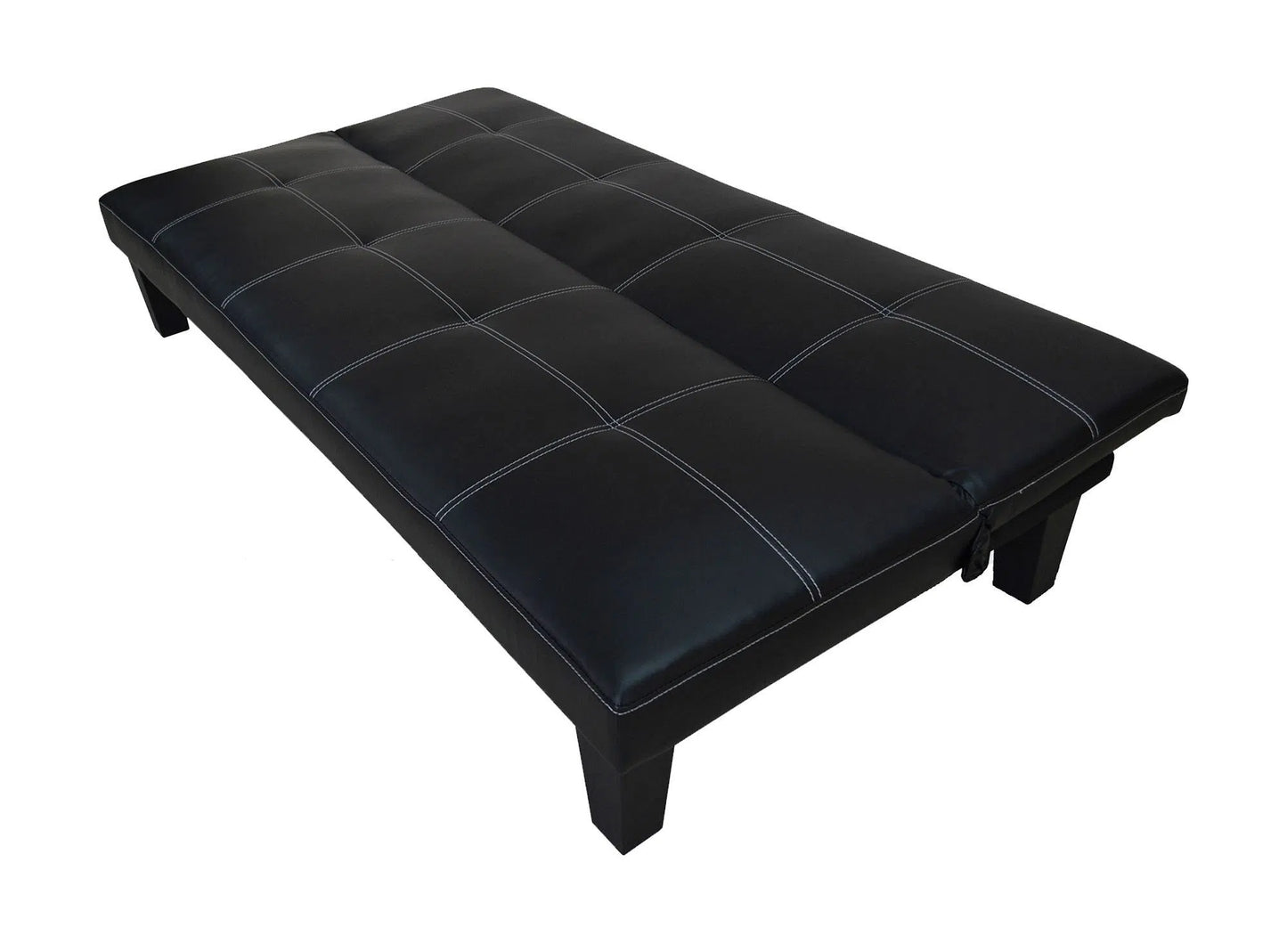 Futón 3 Cuerpos Praga Negro PU Idetex