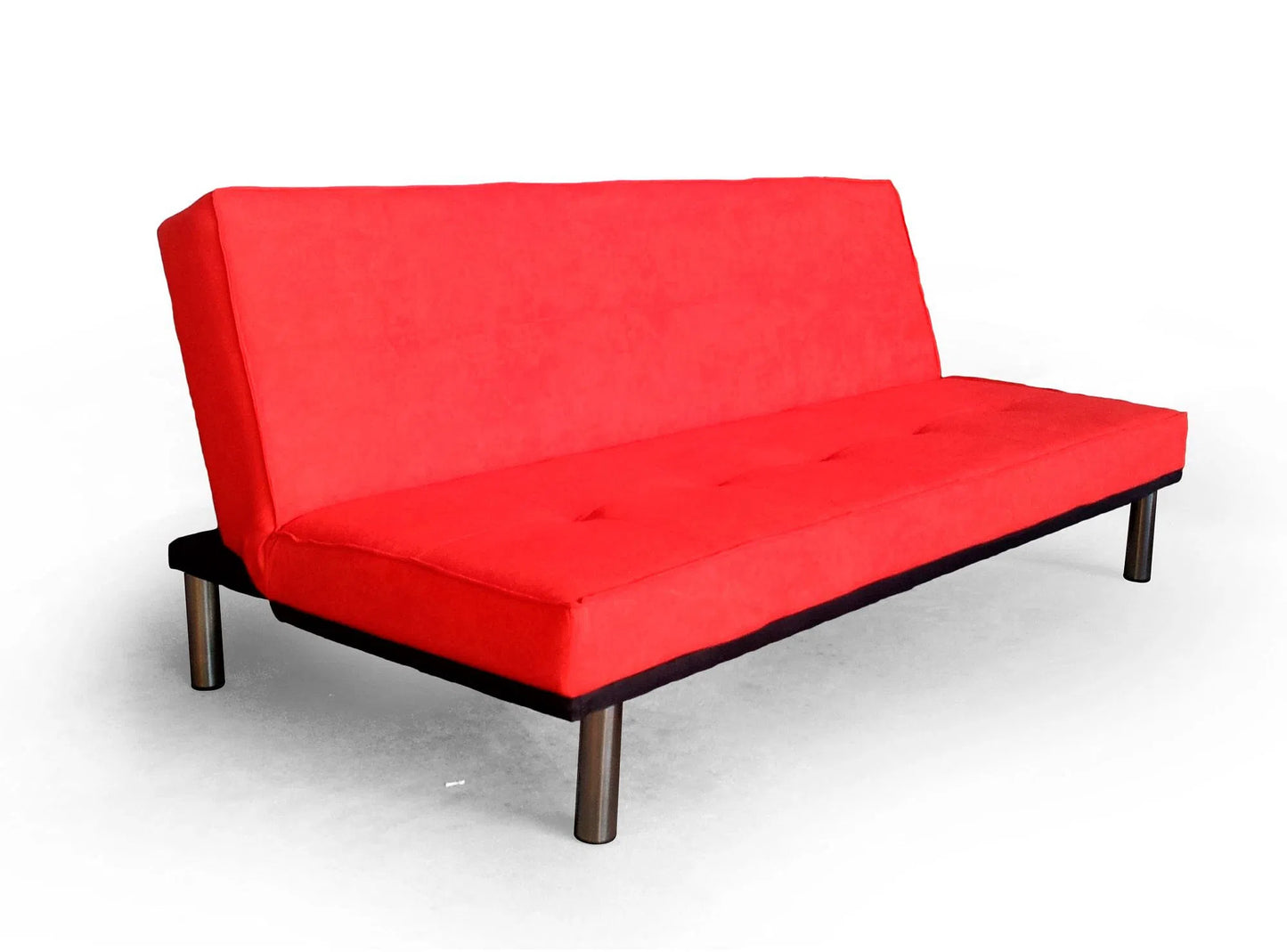 Futón 3 Cuerpos Milano Tela Rojo Idetex