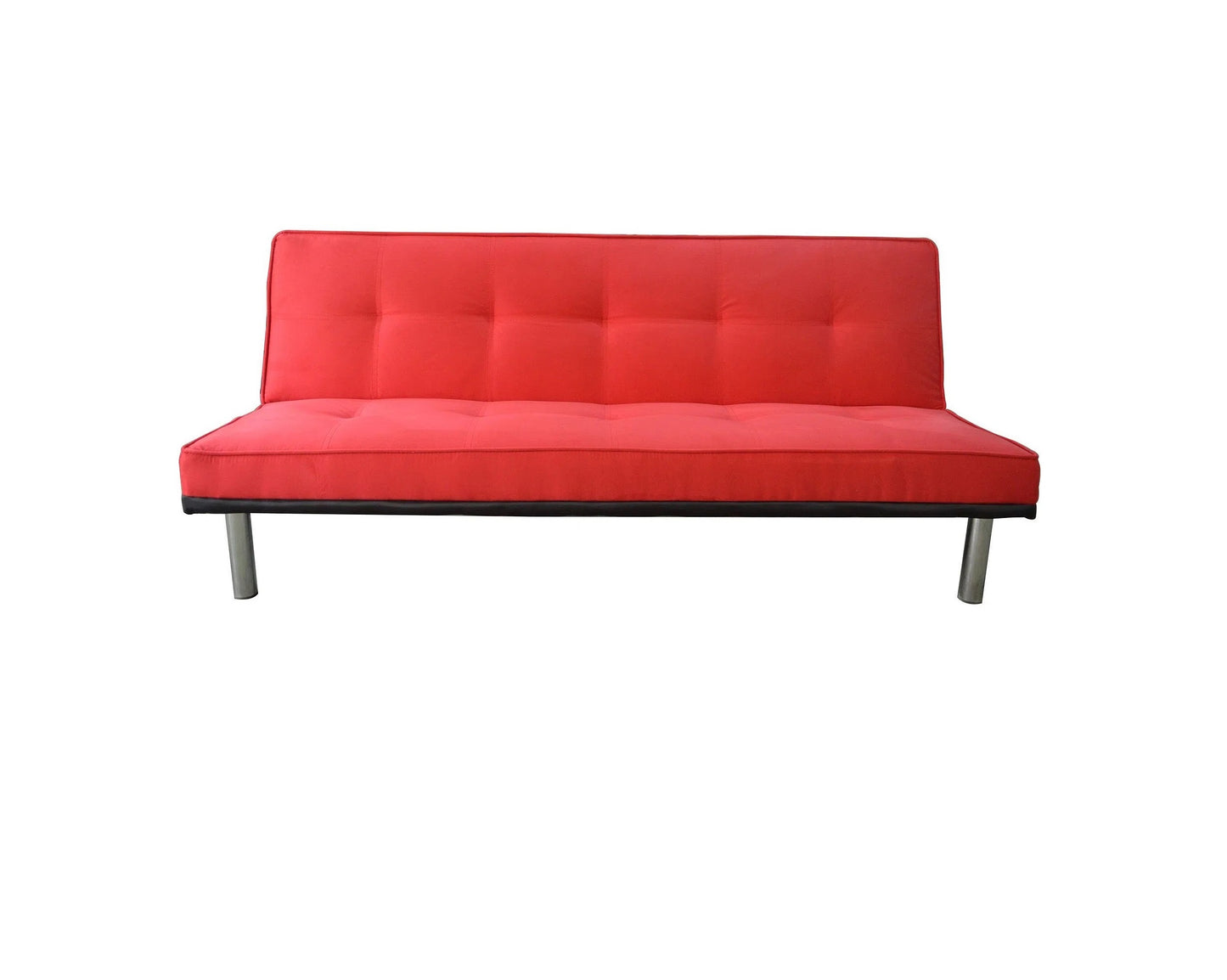 Futón 3 Cuerpos Milano Tela Rojo Idetex