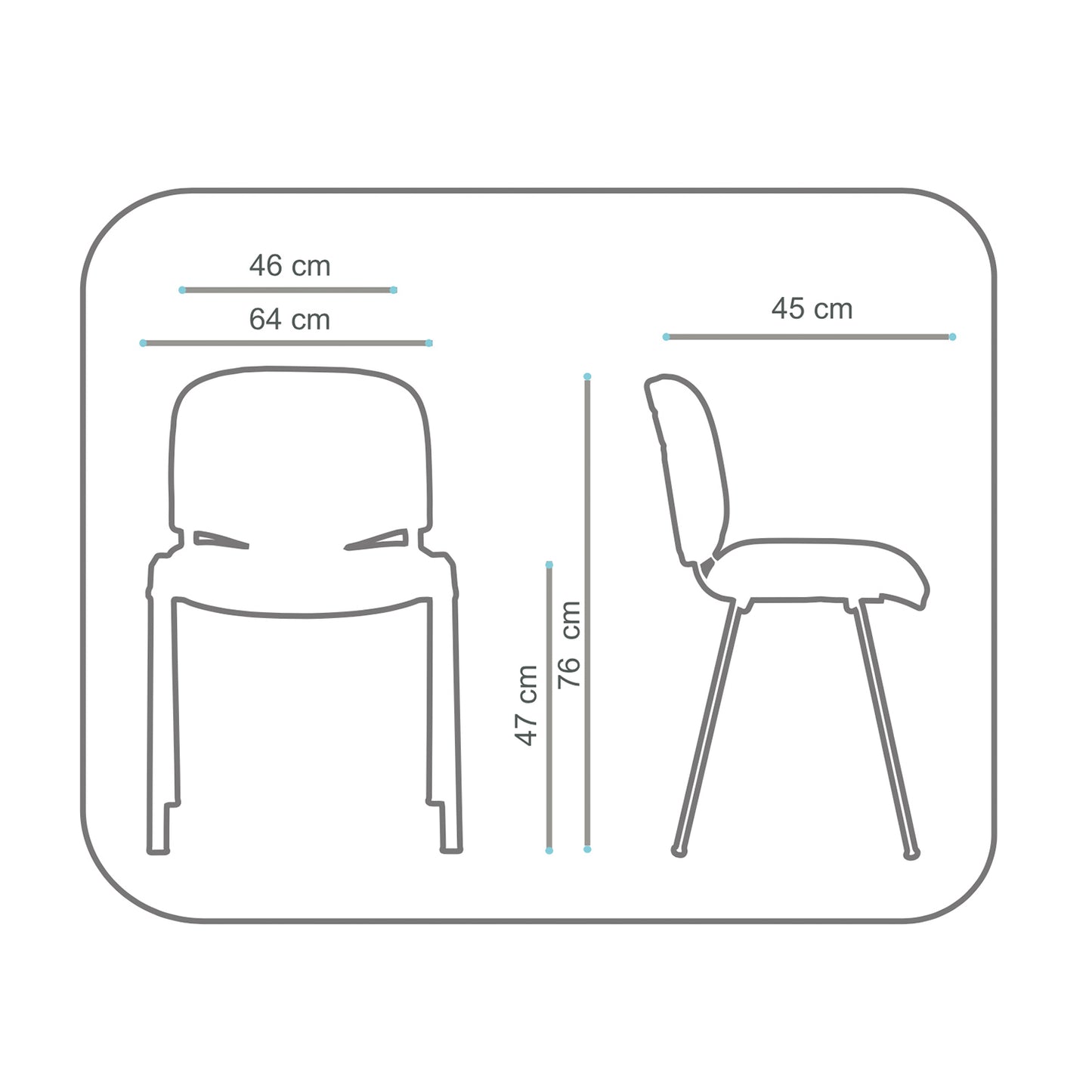 Silla de visita Isosceles Negro One Sit