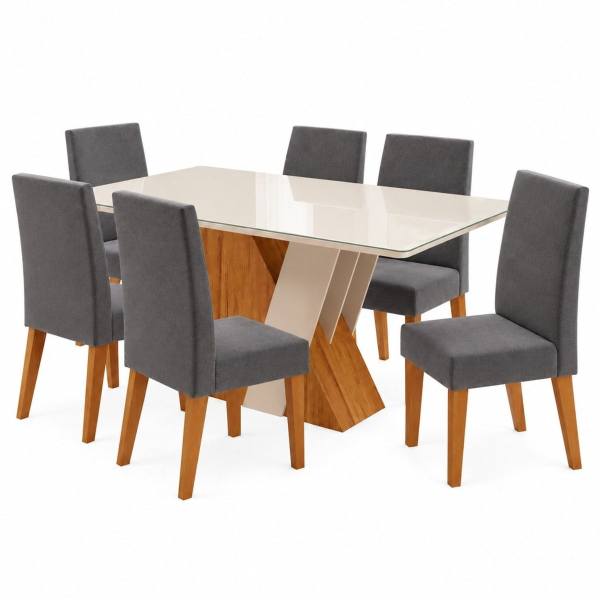 Juego de Comedor Josefa 6 Sillas Grafito Altavisión
