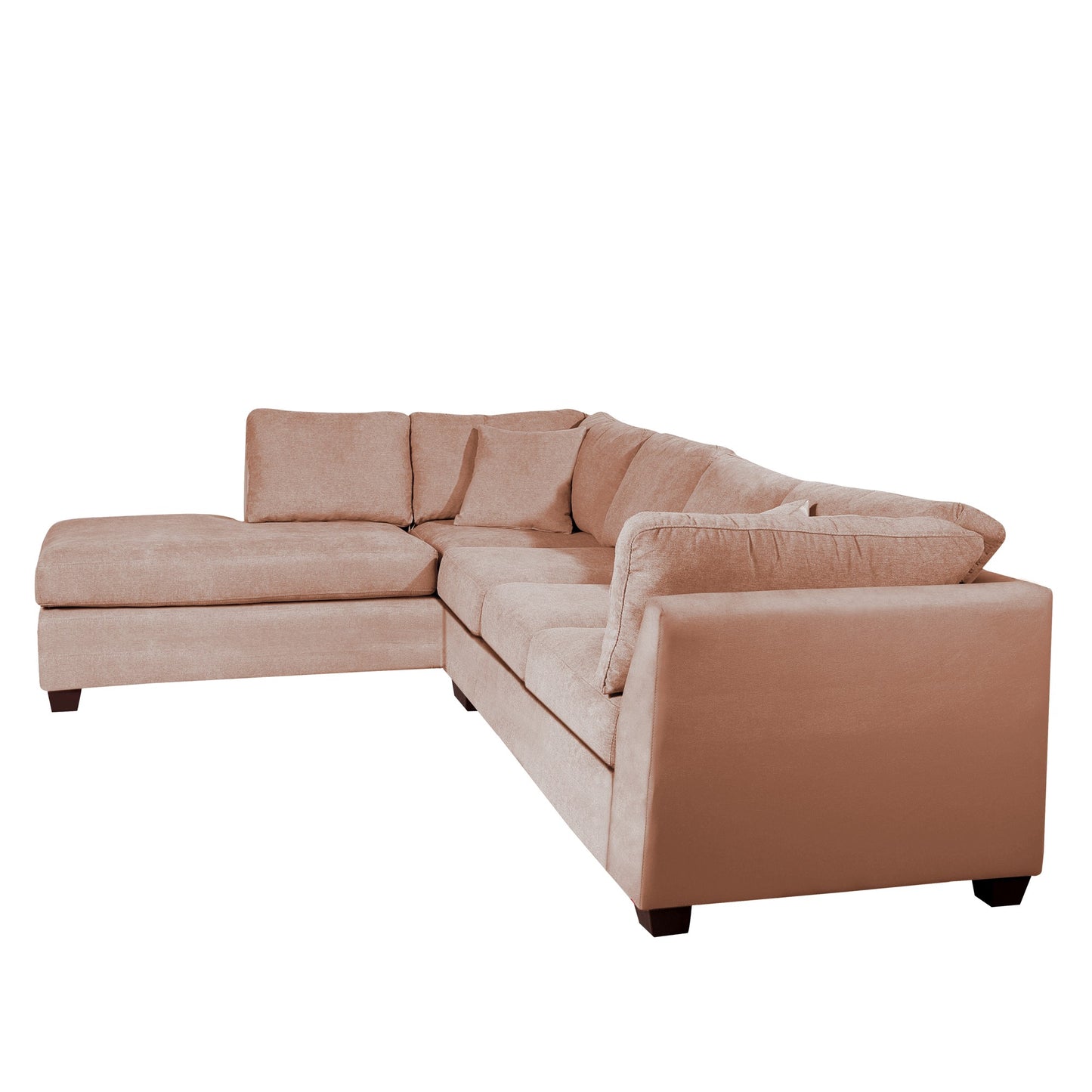 Sofá seccional Izquierdo Padua Velvet Beige Latam Home