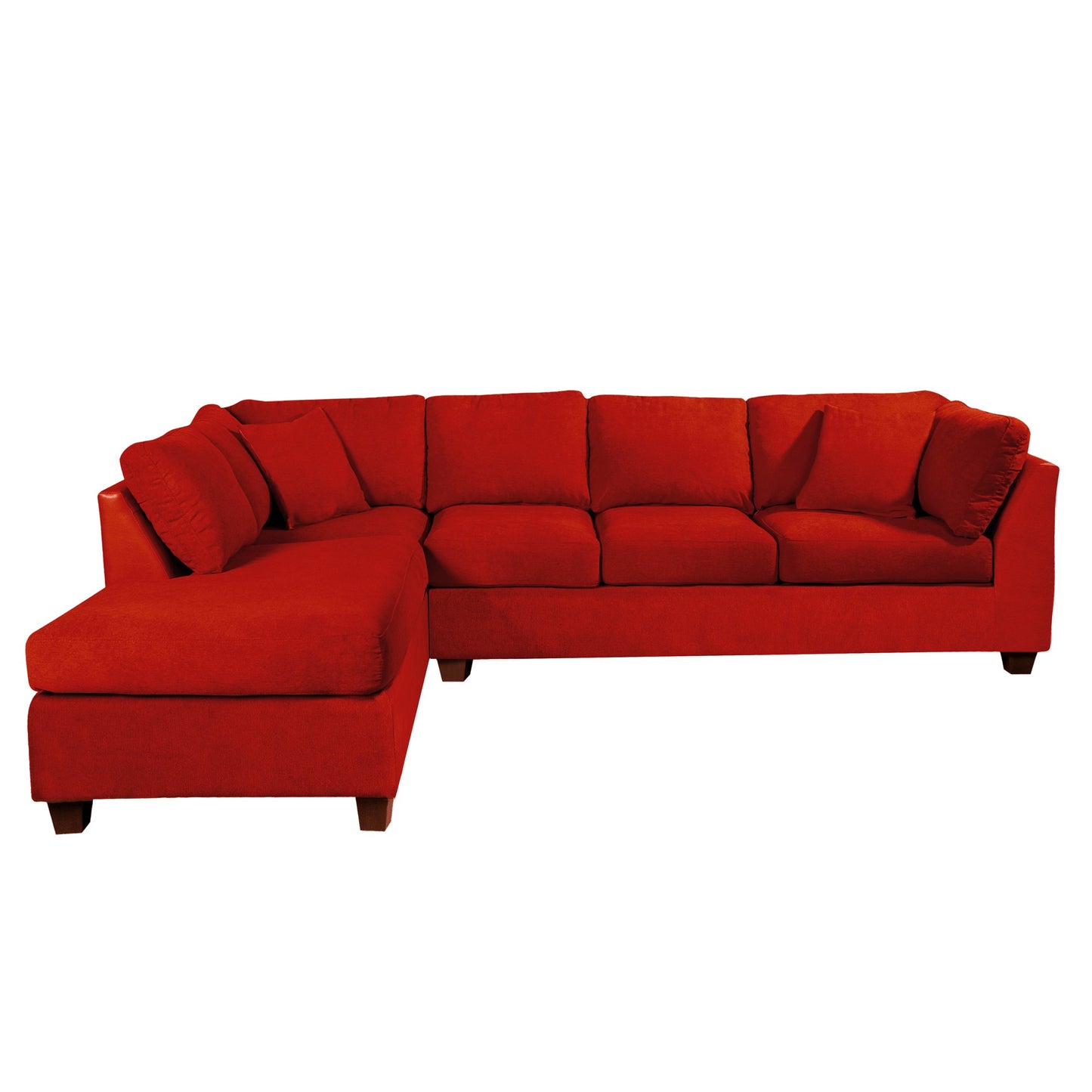 Sofá seccional Izquierdo Padua Velvet Burdeo Latam Home