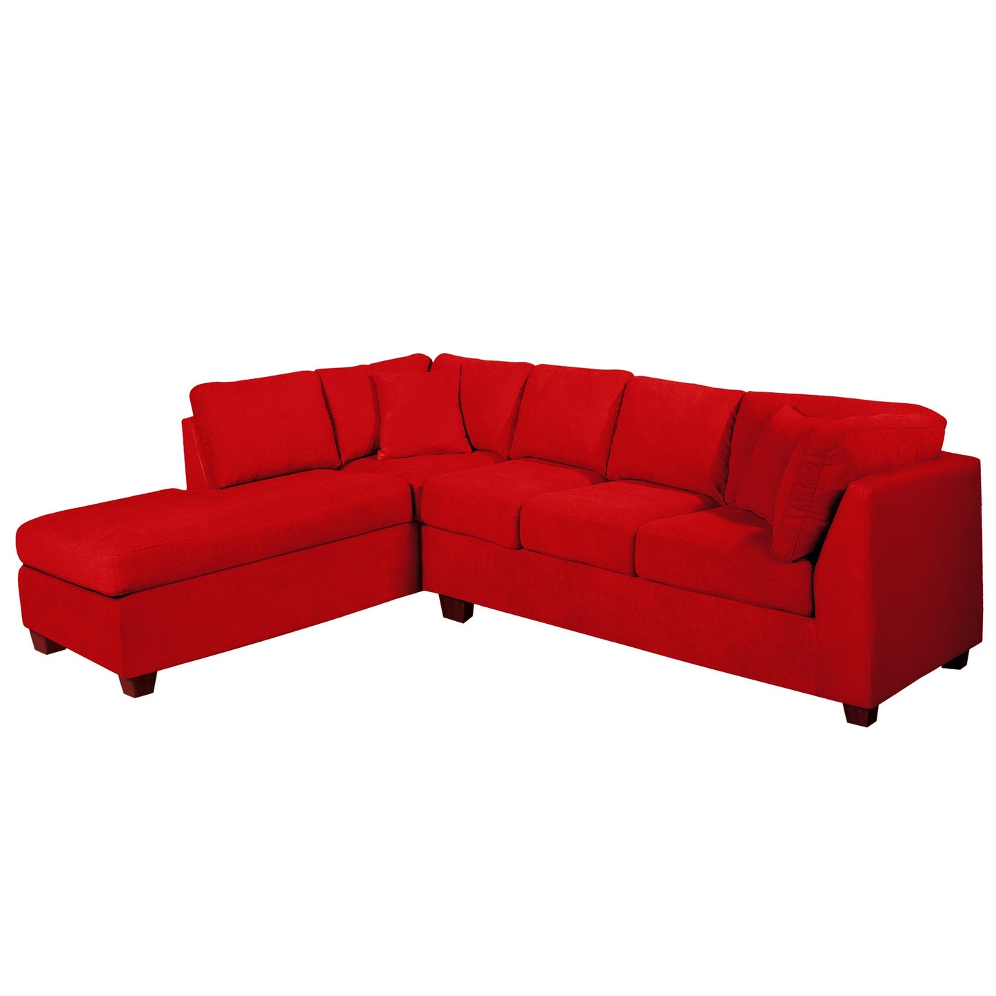 Sofá seccional Izquierdo Padua Velvet Burdeo Latam Home