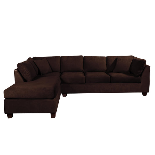 Sofá seccional Izquierdo Padua Velvet Chocolate Latam Home