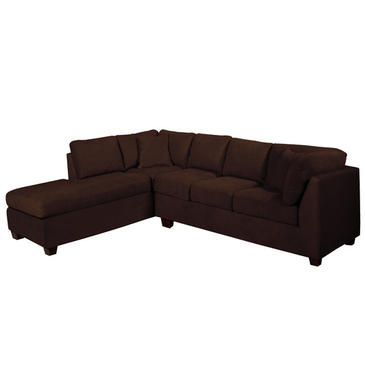 Sofá seccional Izquierdo Padua Velvet Chocolate Latam Home