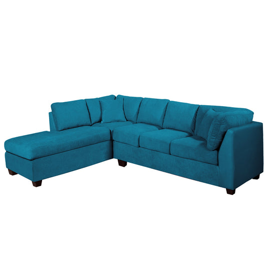 Sofá seccional Izquierdo Padua Velvet Turquesa Latam Home