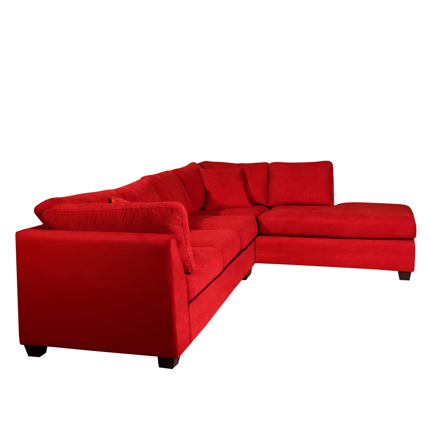 Sofá seccional Derecho Padua Velvet Burdeo Latam Home