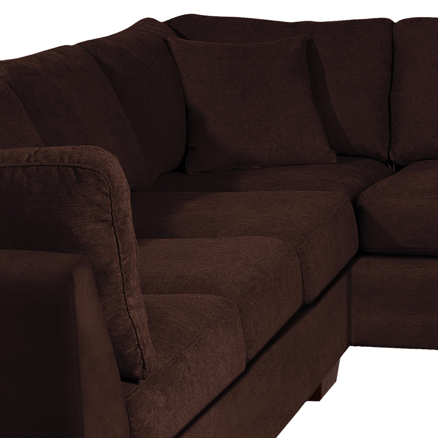 Sofá seccional Derecho Padua Velvet Chocolate Latam Home