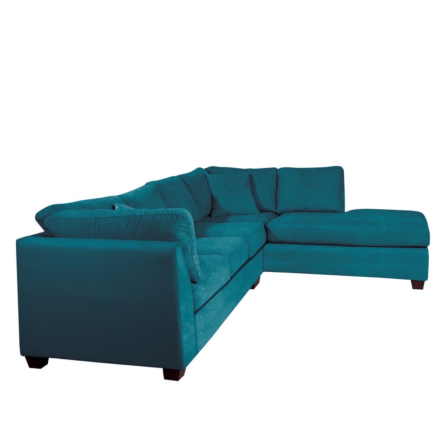 Sofá seccional Derecho Padua Velvet Turquesa Latam Home