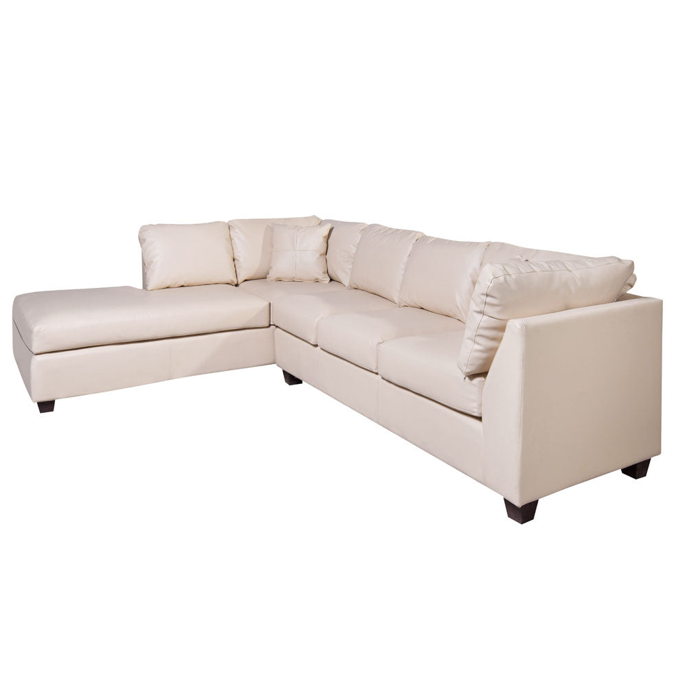 Sofá seccional Izquierdo Padua PU Beige Latam Home