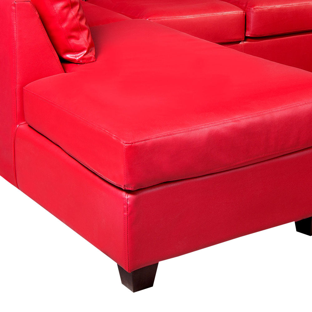 Sofá seccional Izquierdo Padua PU Rojo Latam Home