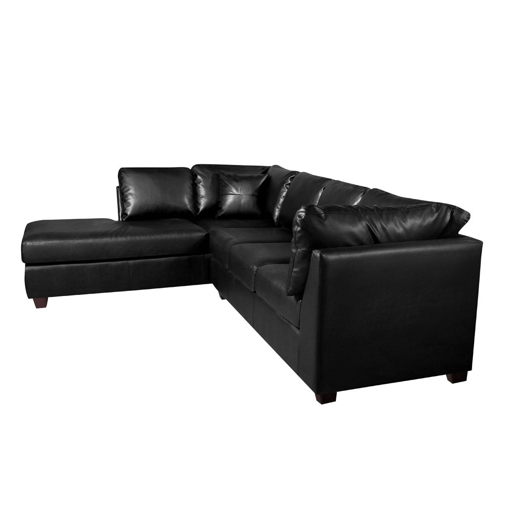 Sofá seccional Izquierdo Padua PU Negro Latam Home