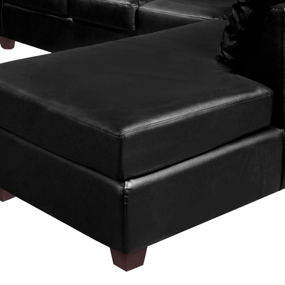 Sofá seccional Izquierdo Padua PU Negro Latam Home