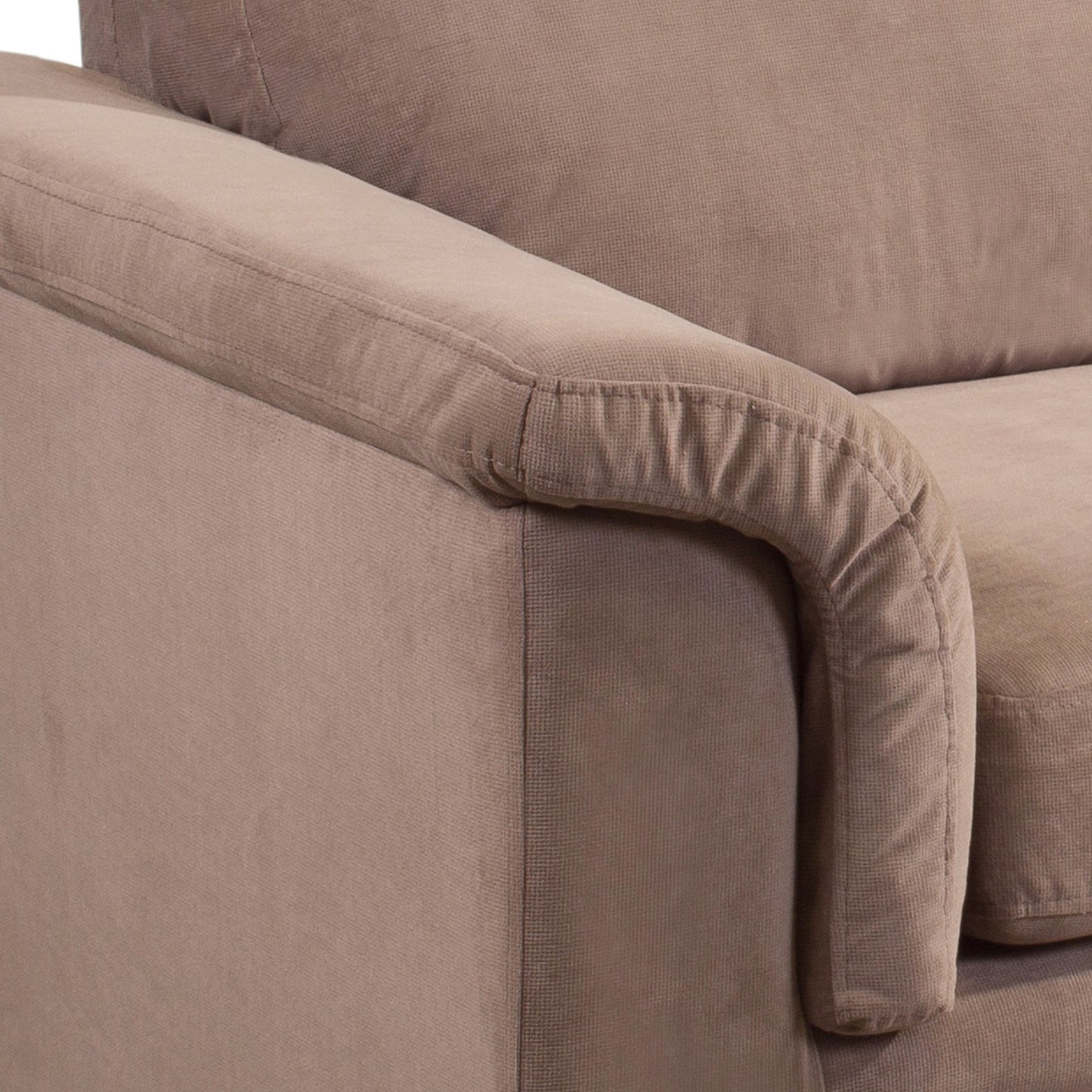 Sofá 3 Cuerpos Ancona Velvet Beige Latam Home