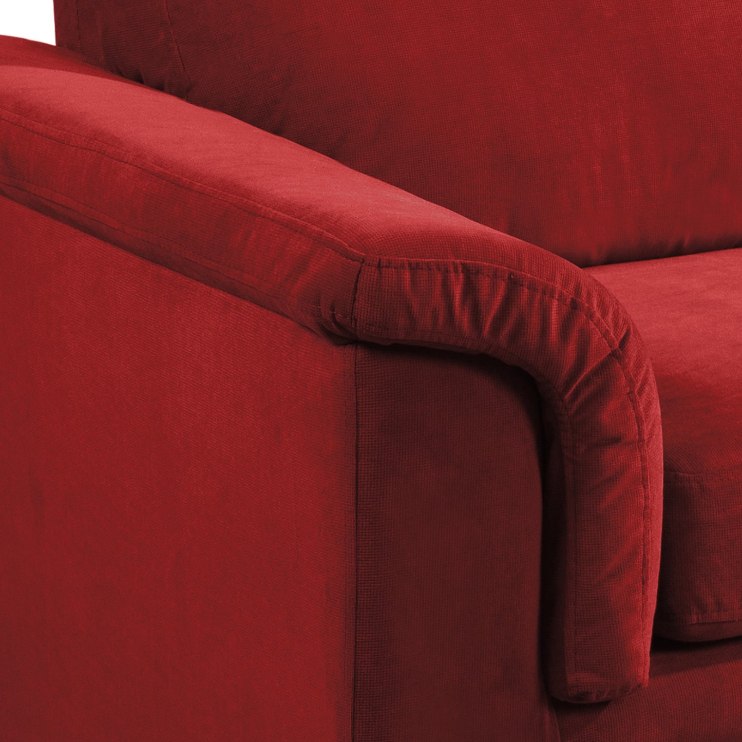 Sofá 3 Cuerpos Ancona Velvet Burdeo Latam Home